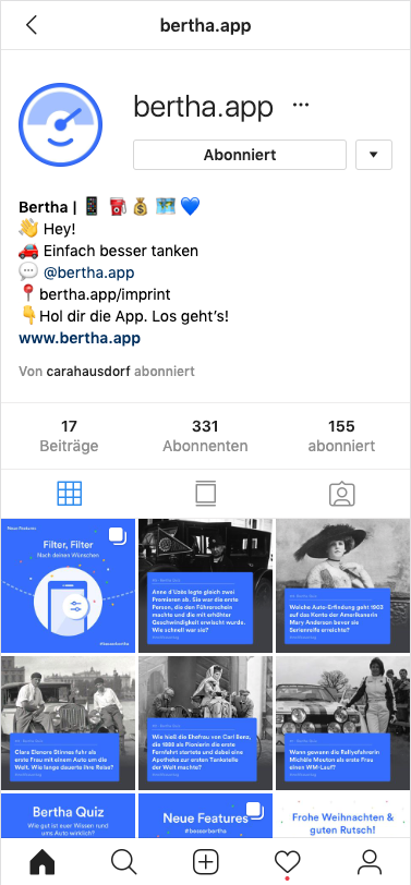 Bertha Instagram Seite Bertha Instagram Seite